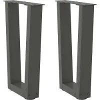 vidaXL Couchtischbeine V-Form 2 Stück Anthrazit 38x(42-43,3) cm Stahl