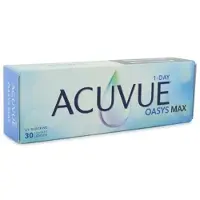 Acuvue Oasys Max 1-Day (30er Packung) Tageslinsen (-2.25 dpt & BC 8.5) mit UV-Schutz für Allergiker & trockenere Augen