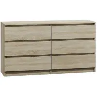 Top E Shop Topeshop M6 140 SON 2X3, Eiche, 6 Schublade(n), Partikelbord, Einfarbig, Modern, Partikelbord