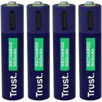 Trust 25671, Wiederaufladbarer Akku, AAA, 4 Stück(e), 500 mAh, 1 h, Kurzschluß