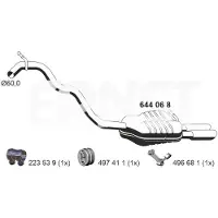 ERNST Endschalldämpfer SKODA 644068 3T0253181AN,3T0253181AQ,3T0253181BN Endtopf,Auspuff Endtopf,Nachschalldämpfer,ESD 3T0253181BQ