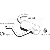 ERNST 385107 Endschalldämpfer passend für MERCEDES-BENZ VITO Bus (W639) Auspuff