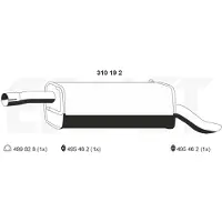 ERNST 310192 Endschalldämpfer für FORD FUSION (JU) Auspuff
