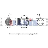 AKS Dasis Kompressor, Klimaanlage 850574N