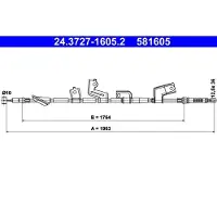 Ate Seilzug Feststellbremse 24.3727-1605.2 für Honda Civic VII