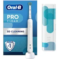 Oral-B Pro Clean, Erwachsener, Rotierende Zahnbürste, Tägliche Pflege, Tiefenreinigung, Zahnfleischpflege, Puls, Blau, Weiß, 2 min, Weiß