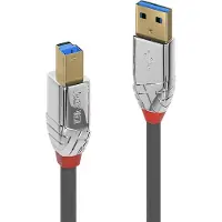 Lindy 36663, 3 m, USB A, USB B, USB 3.2 Gen 1 (3.1 Gen 1), 5 Gbit/s, Grau