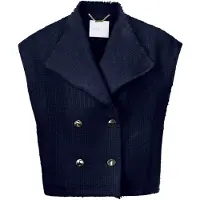 Rich & royal Boucle Waistcoat Oversized Midnight Blue Größe: 38 | Gilets Outlet | Damen | Blau