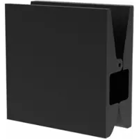 DECOR WALTHER Handtuchhaken PINCH Quadrat Groß Matt Schwarz