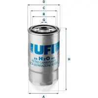 Ufi Kraftstofffilter ALFA ROMEO 24.H2O.03 71771748,77362339,71731829 Leitungsfilter,Spritfilter