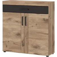 Wójcik Schuhschrank Viking Eiche - grau 93 x 100 cm - GRANO