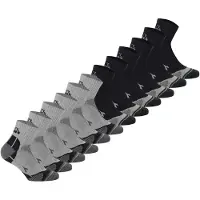 Diadora Kurzsocken "Socken 12er Pack", Damen, Gr. 39-42, schwarz (schwarz, hellgrau), Obermaterial: 56% Polypropylen PP. 22% Baumwolle CO. 19% Polyester PES. 3% Elasthan EL., Socken Kurzsocken