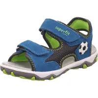 Superfit Mike 3.0 0094698050 Sandalen, Jungs, Materialmix, Blau/Grün, - Kinderschuhe Teens Jungs Gr. 25 - 42, Blau, leder/textil
