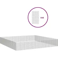 vidaXL Freilaufgehege 48-teilig 54x100 cm Verzinktes Eisen