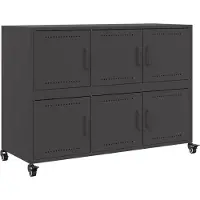 vidaXL Sideboard Schwarz 100,5x39x72 cm Stahl