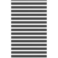 vidaXL Doppelrollo Schwarz 140x230 cm Stoffbreite 135,9 cm Polyester