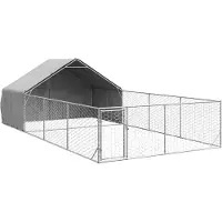 vidaXL Outdoor-Hundezwinger mit Auslauf 7x3x1,9 m Verzinkter Stahl