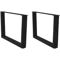 vidaXL Couchtischbeine V-Form 2 Stück Schwarz 70x(42-43,3) cm Stahl