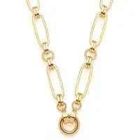 Leonardo Charm-Kette "Halskette Mathilde Clip&Mix", gold (gelbgoldfarben), Halsketten, Damen, Edelstahl, L: 65 B: 8mm, Charm-Kette, B:8mm