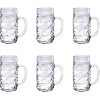 Ich-zapfe Bierglas, Bierkrug, Maßkrug, Bierseidel 6er Set Biergläser, Diamond - 0,5 Liter