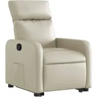 vidaXL Relaxsessel mit Aufstehhilfe Creme Kunstleder