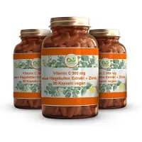 You&Nature Vitamin C 1000 mg aus Hagebutten Extrakt + Zink vegan 90 Kapseln 59 g