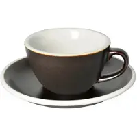 Loveramics Egg - Flat White 150 ml Cup and Saucer - Gunpowder