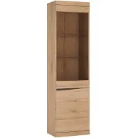 Die Möbelfundgrube Vitrine mit Glastür San Remo Eiche 197 cm - CANDELA