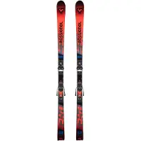 Rossignol - Ski Set inkl. Bdg. - Pistenskiset - Hero Gs Pro R21 + Nx 7 Gw Black Hot Red 2025 aus Holz - Kindergröße 150 cm - Rot