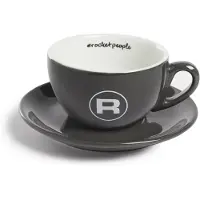 Rocket Espresso Rocket Espressotasse mit Untertasse rocketpeople 210 ml, dunkelgrau
