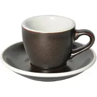 Loveramics Egg - Espresso 80 ml Cup and Saucer - Gunpowder