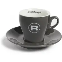 Rocket Espresso Rocket Espressotasse mit Untertasse rocketpeople 180 ml, dunkelgrau