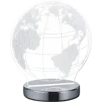 TRIO GLOBE, Chrom, Transparent, Kunststoff, IP20, II, SMD-LED-Modul, 1 Glühbirne(n)