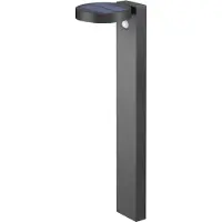 TRIO Leuchten - Modern Stehende Außenlampe Anthrazit mit Bewegungssensor auf Solar - Posada | Außenbeleuchtung - Edelstahl Länglich - | (nicht austauschbare) LED