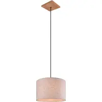 TRIO Minimalistische Pendelleuchte Stofflampe skandinavisches Design mit Naturholz
