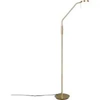 TRIO LED Stehleuchte MONZA dimmbar mit Flexarm, Höhe 145cm, Messing