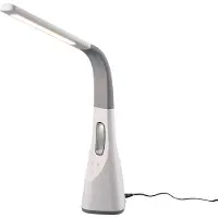 TRIO LED Schreibtischlampe Touch Dimmer Bürolampe Tageslicht mit USB & Ventilator