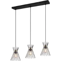 RL LIVE YOUR LIGHT Pendelleuchte 3 flammig Schwarz Gold