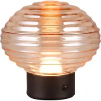 RL LIVE YOUR LIGHT Akku Tischleuchte EARL Glas Bernstein