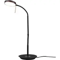 TRIO LED Schreibtischleuchte MONZA dimmbar mit Flexarm, Höhe 57cm, Schwarz