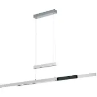 TRIO LED Pendelleuchte TRAJAN Schwarz-Silber höhenverstellbar mit TOUCH Dimmer