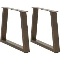 vidaXL Couchtischbeine V-Form 2 Stück Naturstahl 60x(42-43,3) cm Stahl