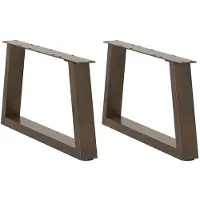 vidaXL Couchtischbeine V-Form 2 Stück Naturstahl 70x(30-31,3) cm Stahl