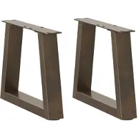 vidaXL Couchtischbeine V-Form 2 Stück Naturstahl 40x(30-31,3) cm Stahl