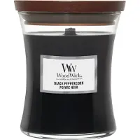 Woodwick Glas mit schwarzem Pfeffer (duftend) – Duftkerze – 275 g