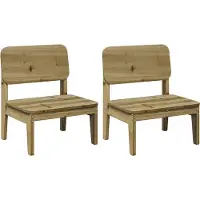 vidaXL Gartenstühle 2 Stk. 60x52,5x72 cm Kiefernholz Imprägniert
