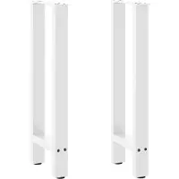 vidaXL Konsolentischbeine Weiß 2 Stk. 38x(72-73) cm Stahl