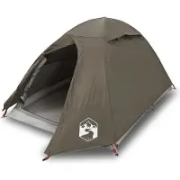 vidaXL Kuppel-Campingzelt 2 Personen Braun Wasserdicht