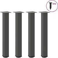 vidaXL Konsolentischbeine 4 Stk. Anthrazit 72-74 cm Stahl