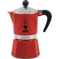Bialetti Rainbow, 0,06 l, Aluminium, Thermoplast, Rot, 140 mm, 6,2 cm
